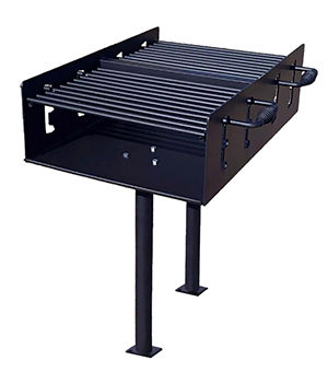 ECC30 Group Grill with Flanged Patio Posts