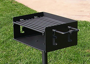 ECC20 Park & Camp Ground Style BBQ w/In-Ground Post