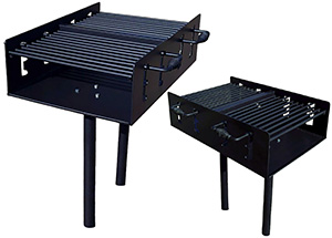 ECC30 Park and Camp Group BBQ w/ In-Ground Post